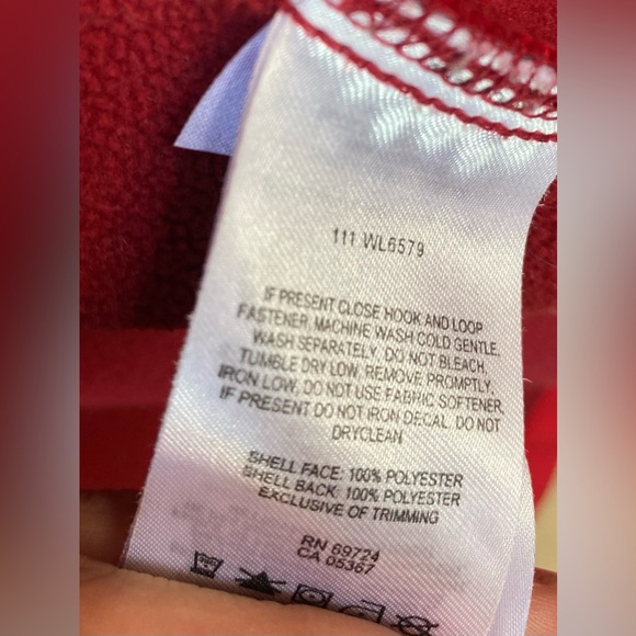 Columbia Red Fleece Lined Zip Front Casual Jacket Women’s Large - Picture 6 of 9